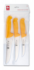 Набор ножей Icel 3 предмета (для мяса), ручка пластиковая желтая, в блистере 48300.BS02000.003 в Екатеринбурге, фото